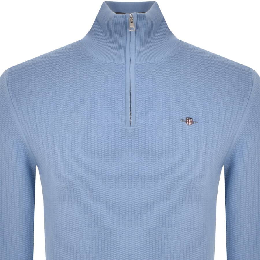 Gant honeycomb half zip sweatshirt discount
